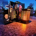 Znicz solarny LED STATUETKA NA CMENTARZ GRÓB DUŻA wieczna lampka nagrobna