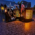 Znicz solarny LED STATUETKA NA CMENTARZ GRÓB DUŻA wieczna lampka nagrobna