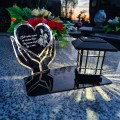 Znicz solarny LED STATUETKA NA CMENTARZ GRÓB DUŻA wieczna lampka nagrobna