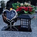 Znicz solarny LED STATUETKA NA CMENTARZ GRÓB DUŻA wieczna lampka nagrobna