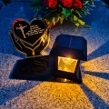 Znicz solarny LED STATUETKA NA CMENTARZ GRÓB DUŻA wieczna lampka nagrobna