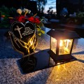 Znicz solarny LED STATUETKA NA CMENTARZ GRÓB DUŻA wieczna lampka nagrobna