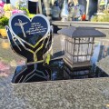 Znicz solarny LED STATUETKA NA CMENTARZ GRÓB DUŻA wieczna lampka nagrobna