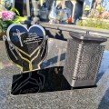 Znicz solarny LED STATUETKA NA CMENTARZ GRÓB DUŻA wieczna lampka nagrobna
