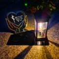 Solarny znicz LED STATUETKA NA CMENTARZ GRÓB DUŻA wieczna lampka nagrobna