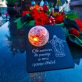 Znicz solarny STATUETKA NA CMENTARZ KOLOROWY LED lampka nagrobna GRÓB DUŻA