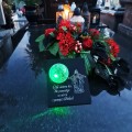 Znicz solarny STATUETKA NA CMENTARZ KOLOROWY LED lampka nagrobna GRÓB DUŻA