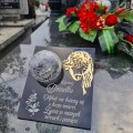 Znicz solarny STATUETKA NA CMENTARZ KOLOROWY LED lampka na grób DLA DZIADKA