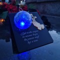 Znicz solarny STATUETKA NA CMENTARZ KOLOROWY LED lampka na grób DUŻY