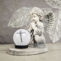 ZNICZ gipsowa figurka NAGROBNA LAMPA SOLARNA LED statuetka na grób