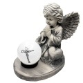 ZNICZ gipsowa figurka NAGROBNA LAMPA SOLARNA LED statuetka na grób