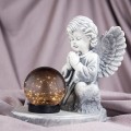 ZNICZ gipsowa figurka NAGROBNA LAMPA SOLARNA LED statuetka na grób