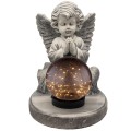 ZNICZ gipsowa figurka NAGROBNA LAMPA SOLARNA LED statuetka na grób