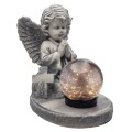 ZNICZ gipsowa figurka NAGROBNA LAMPA SOLARNA LED statuetka na grób