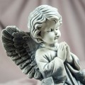 ZNICZ gipsowa figurka NAGROBNA LAMPA SOLARNA LED statuetka na grób