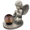 ZNICZ gipsowa figurka NAGROBNA LAMPA SOLARNA LED statuetka na grób