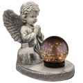 ZNICZ gipsowa figurka NAGROBNA LAMPA SOLARNA LED statuetka na grób
