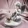 ZNICZ gipsowa figurka NAGROBNA LAMPA SOLARNA LED statuetka na grób
