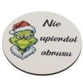 Zestaw Kubek i Podkładka pod kubek GRINCH zestaw świąteczny na stół białe