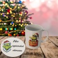 Zestaw Kubek i Podkładka pod kubek GRINCH zestaw świąteczny na stół białe