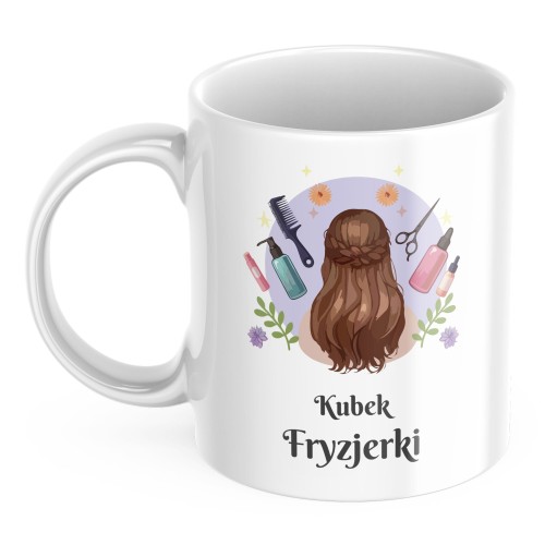 KUBEK SUBLIMACJA 330ML NADRUK FRYZJERSKI FRYZJER SALON