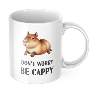 PREZENT KUBEK  330ML ŚMIESZNY NADRUK CAPYBARA NA UROZINY IMIENINY ŚWIĘTA NA PREZENT ŚWIĘTA