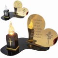 Znicz LED STATUETKA Złota NA CMENTARZ GRÓB DUŻA wieczna lampka nagrobna