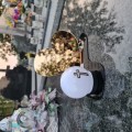 Znicz LED STATUETKA Złota NA CMENTARZ GRÓB DUŻA wieczna lampka nagrobna