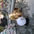 Znicz LED STATUETKA Złota NA CMENTARZ GRÓB DUŻA wieczna lampka nagrobna
