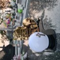 Znicz LED STATUETKA Złota NA CMENTARZ GRÓB DUŻA wieczna lampka nagrobna
