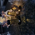 Znicz LED STATUETKA Złota NA CMENTARZ GRÓB DUŻA wieczna lampka nagrobna