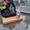 SOLARNY ZNICZ LED STATUETKA NA CMENTARZ GRÓB DUŻA DĄB
