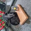 SOLARNY ZNICZ LED STATUETKA NA CMENTARZ GRÓB DUŻA DĄB