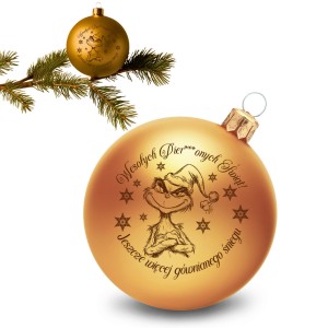 Śmieszna BOMBKA SZKLANA na choinkę PREZENT NA ŚWIĘTA DLA FACETA CHŁOPAKA    KOLEGI