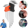 ZESTAW KLUCZY IMBUSOWYCH TORX T10-T50 Komplet Imbus Długie Dwie Strony 9szt