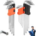 ZESTAW KLUCZY IMBUSOWYCH TORX T10-T50 Komplet Imbus Długie Dwie Strony 9szt