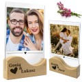 PREZENT NA WALENTYNKI RAMKA ZE ZDJĘCIEM Na Szkle Grawer Dla Niej Niego