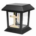 ZNICZ SOLARNY LED LAMPION NA GRÓB STATUETKA NA CMENTARZ Z KRZYŻEM