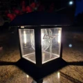 ZNICZ SOLARNY LED LAMPION NA GRÓB STATUETKA NA CMENTARZ Z KRZYŻEM