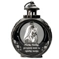 ZNICZ NA GRÓB LED ŻYWY PŁOMIEŃ  LATARENKA OKRĄGŁA MARYJA Z MATKA BOSKA GRAWER