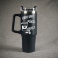 KUBEK TERMICZNY DUŻY śmieszny grawer DZIEŃ KOBIET prezent URODZINY IMIENINY      GRAP-038-G-BIG-BLACK