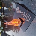 ZNICZ DLA ŻONY podstawka na cmentarz grób PŁOMIEŃ LED wieczny lampion