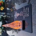 ZNICZ DLA ŻONY podstawka na cmentarz grób PŁOMIEŃ LED wieczny lampion