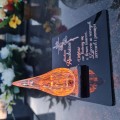 ZNICZ DLA RODZICÓW podstawka na cmentarz grób PŁOMIEŃ LED wieczny lampion