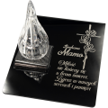 ZNICZ DLA MAMY podstawka na cmentarz grób PŁOMIEŃ LED wieczny lampion