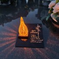 ZNICZ DLA MAMY podstawka na cmentarz grób PŁOMIEŃ LED wieczny lampion