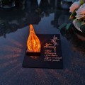 ZNICZ DLA MAMY podstawka na cmentarz grób PŁOMIEŃ LED wieczny lampion
