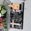 DEKORACJA na grób ZNICZ podstawka na cmentarz LAMPKA LED wieczna latarenka