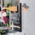 DEKORACJA na grób ZNICZ podstawka na cmentarz LAMPKA LED wieczna latarenka