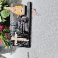 DEKORACJA na grób ZNICZ podstawka na cmentarz LAMPKA LED wieczna latarenka